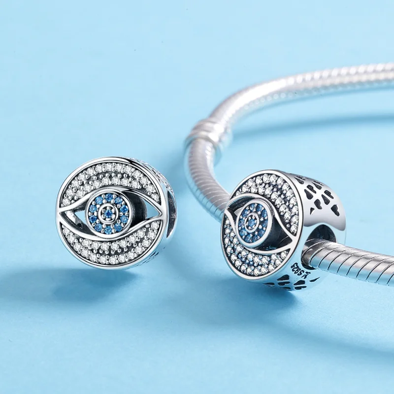 (Bild für) Charm-Anhänger „Schutzauge“ aus Silber im Pandora-Stil - SCC565 - Ansicht 5