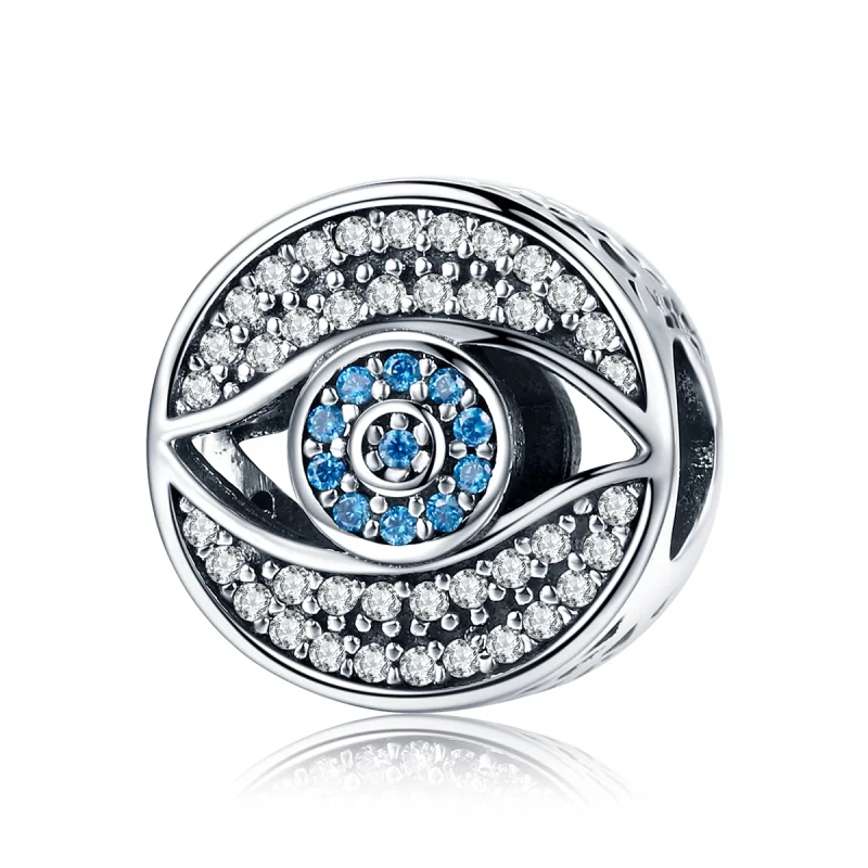 (Bild für) Charm-Anhänger „Schutzauge“ aus Silber im Pandora-Stil - SCC565