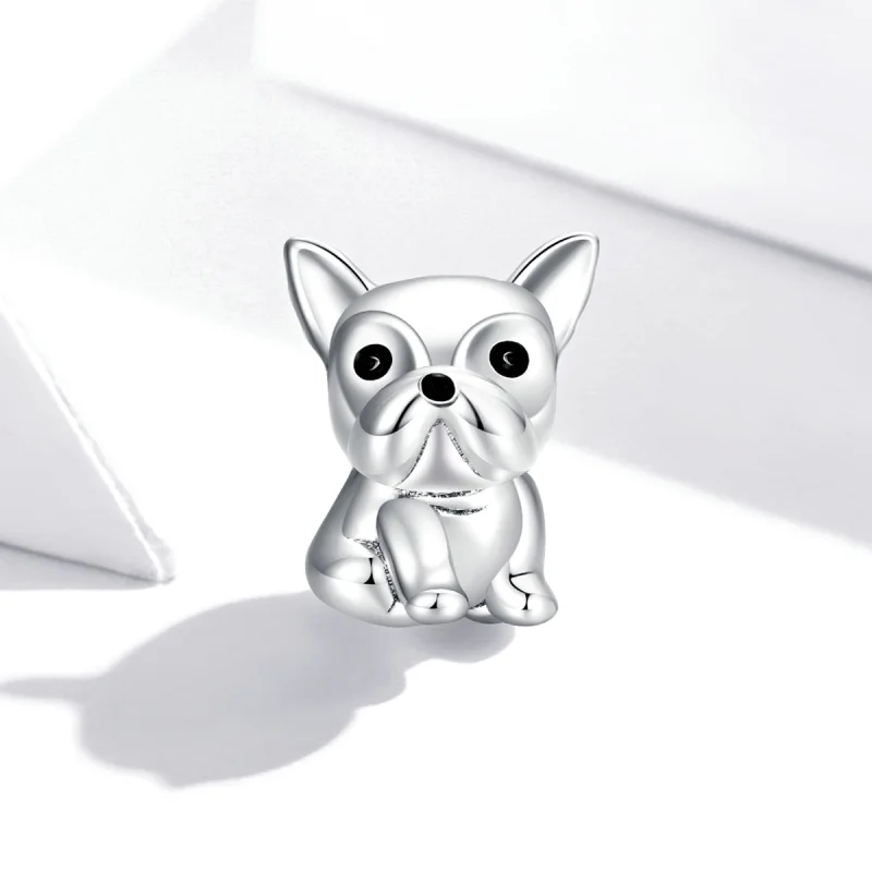 (Bild für) Charm-Anhänger „Süße Frenchie-Bulldogge“ im Pandora-Stil aus Silber - SCC1599 - Ansicht 2