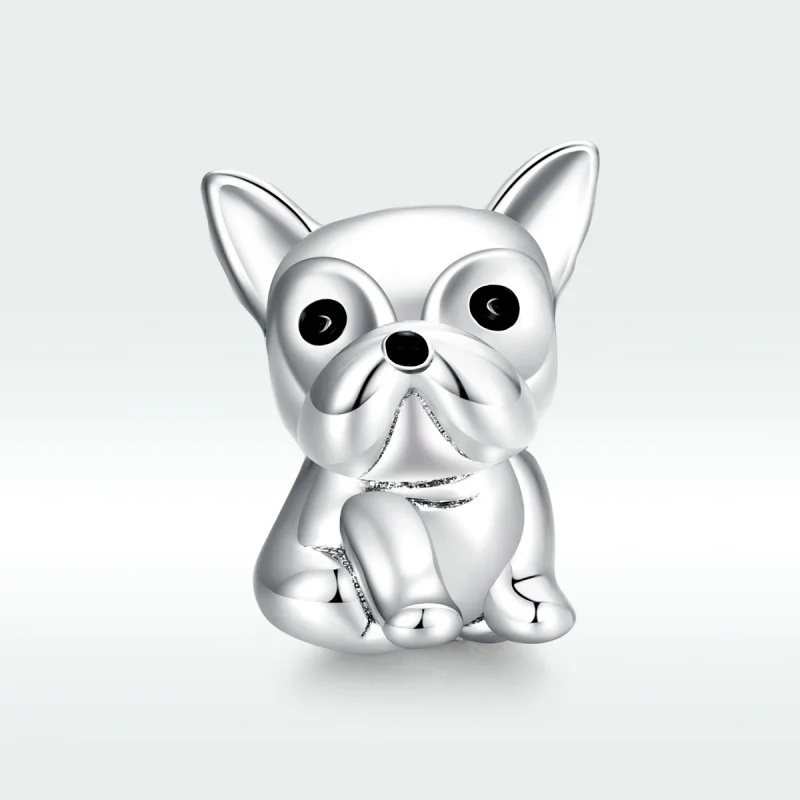 (Bild für) Charm-Anhänger „Süße Frenchie-Bulldogge“ im Pandora-Stil aus Silber - SCC1599 - Ansicht 5