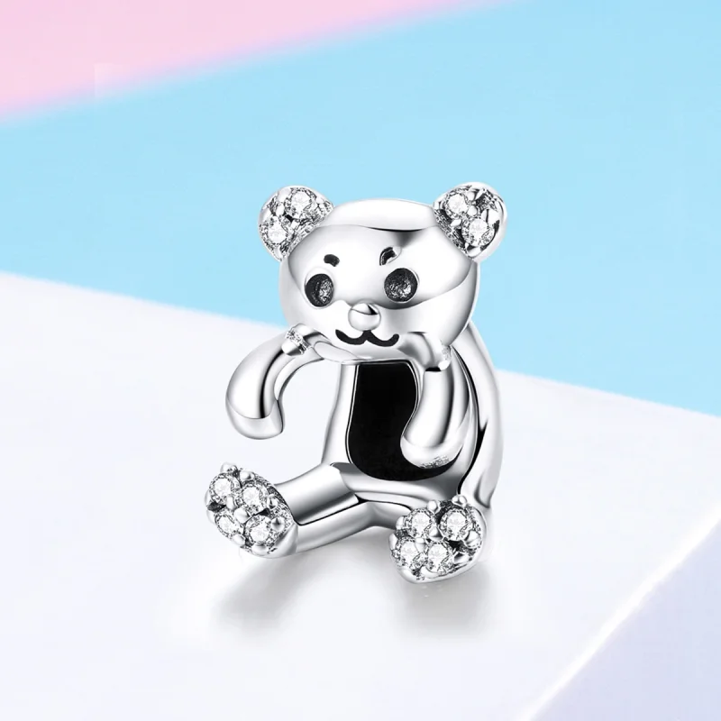 (Bild für) Charm-Anhänger „Süßer Bär“ aus Silber im Pandora-Stil - SCC984 - Ansicht 2