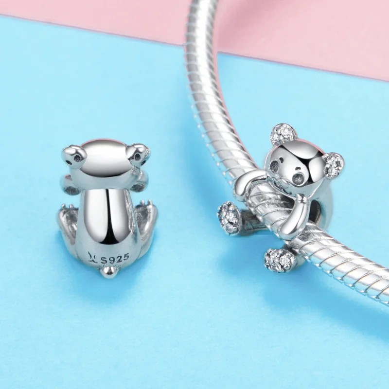 (Bild für) Charm-Anhänger „Süßer Bär“ aus Silber im Pandora-Stil - SCC984 - Ansicht 3