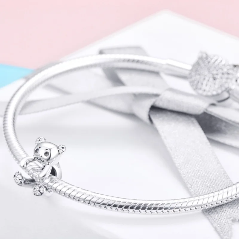 (Bild für) Charm-Anhänger „Süßer Bär“ aus Silber im Pandora-Stil - SCC984 - Ansicht 4