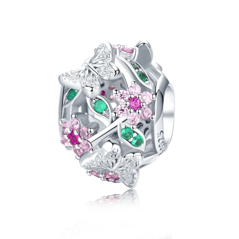 (Bild für) Charm-Anhänger „Tanzender Schmetterling“ im Pandora-Stil aus Silber - BSC116 - Ansicht 5