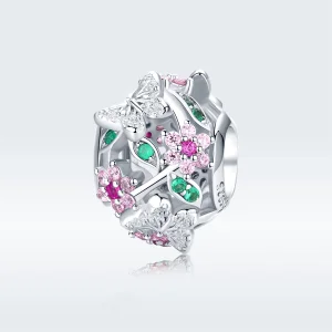 (Bild für) Charm-Anhänger „Tanzender Schmetterling“ im Pandora-Stil aus Silber - BSC116
