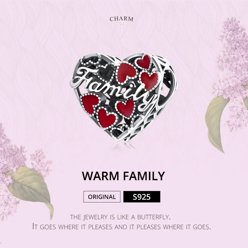 (Bild für) Charm-Anhänger „Warm Family“ aus Silber im Pandora-Stil - SCC1750 - Ansicht 6