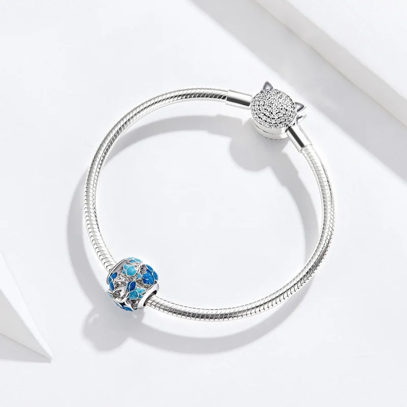 (Bild für) Charm „Blooming All Way“ im Pandora-Stil - BSC087 - Ansicht 3