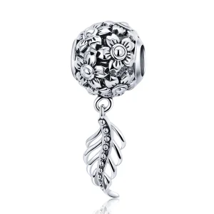 (Bild für) Charm „Blumen und Blätter“ im Pandora-Stil - SCC715