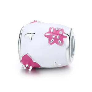 (Bild für) Charm „Blumen und Schmetterlinge“ im Pandora-Stil - SCC446