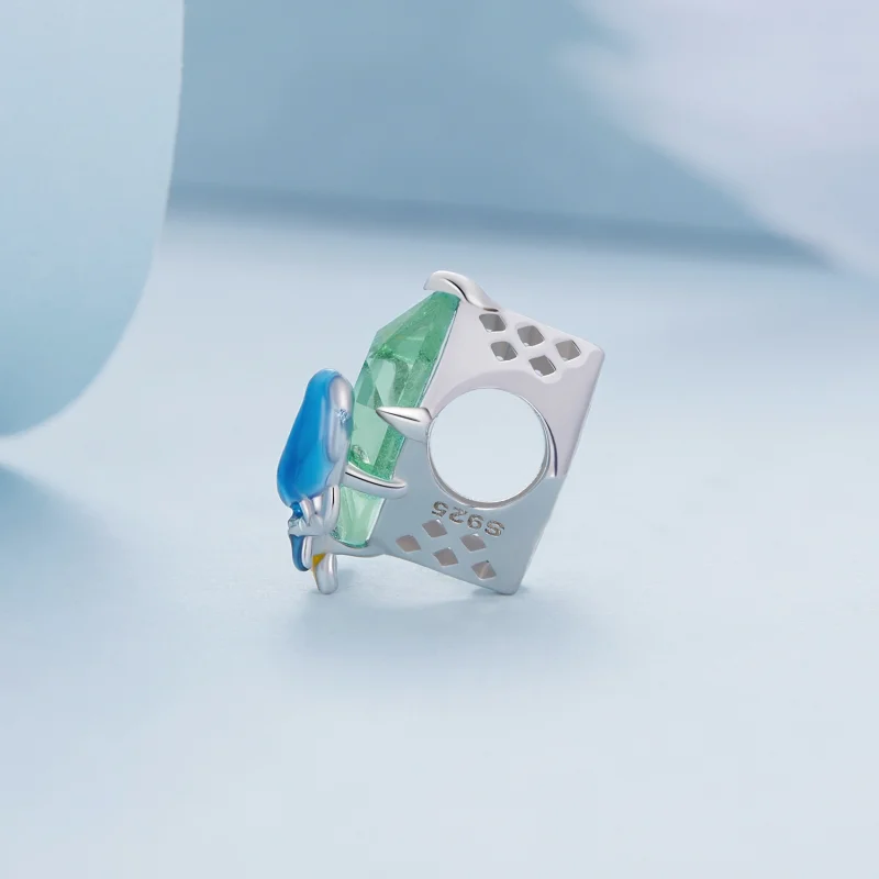 (Bild für) Charm „Blumen und Vögel“ im Pandora-Stil - BSC646 - Ansicht 3