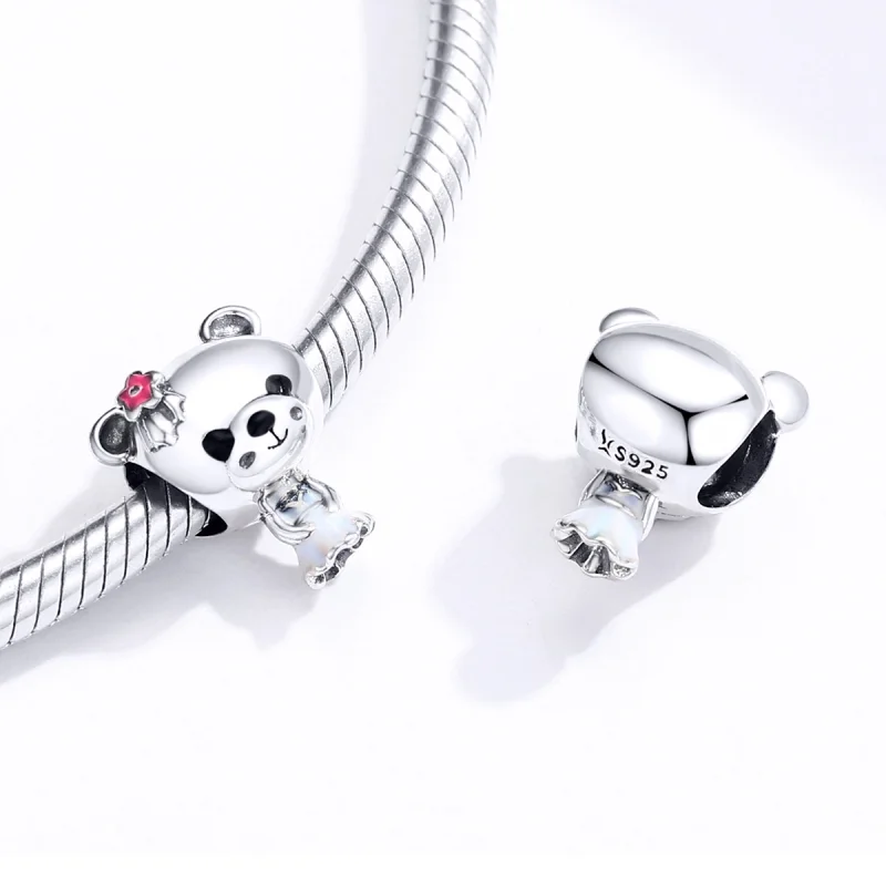 (Bild für) Charm „Brautbär“ im Pandora-Stil - SCC1474 - Ansicht 4
