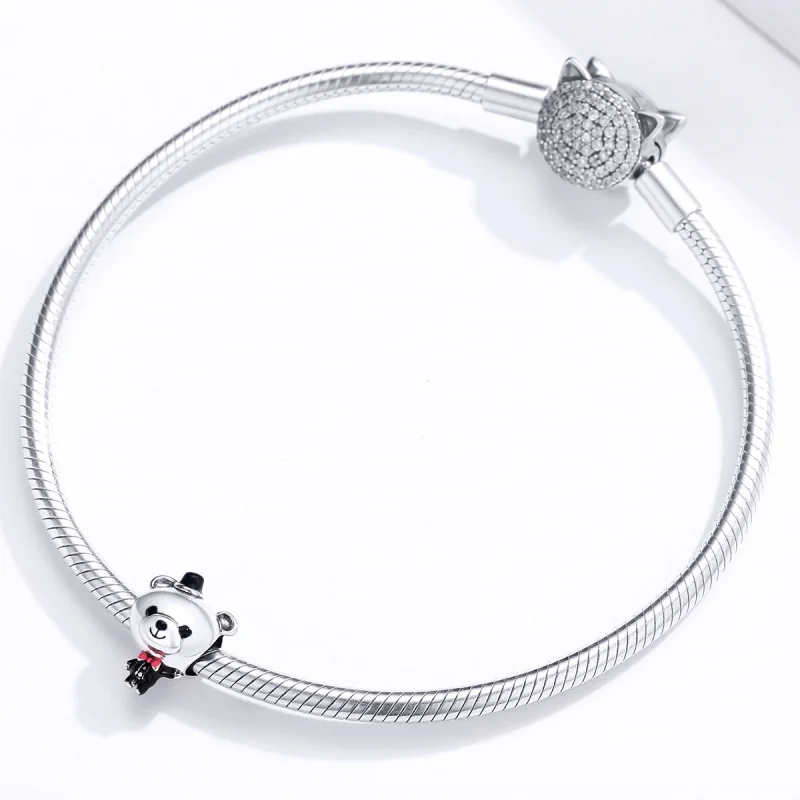 (Bild für) Charm „Bräutigam-Bär“ im Pandora-Stil - SCC1473 - Ansicht 3