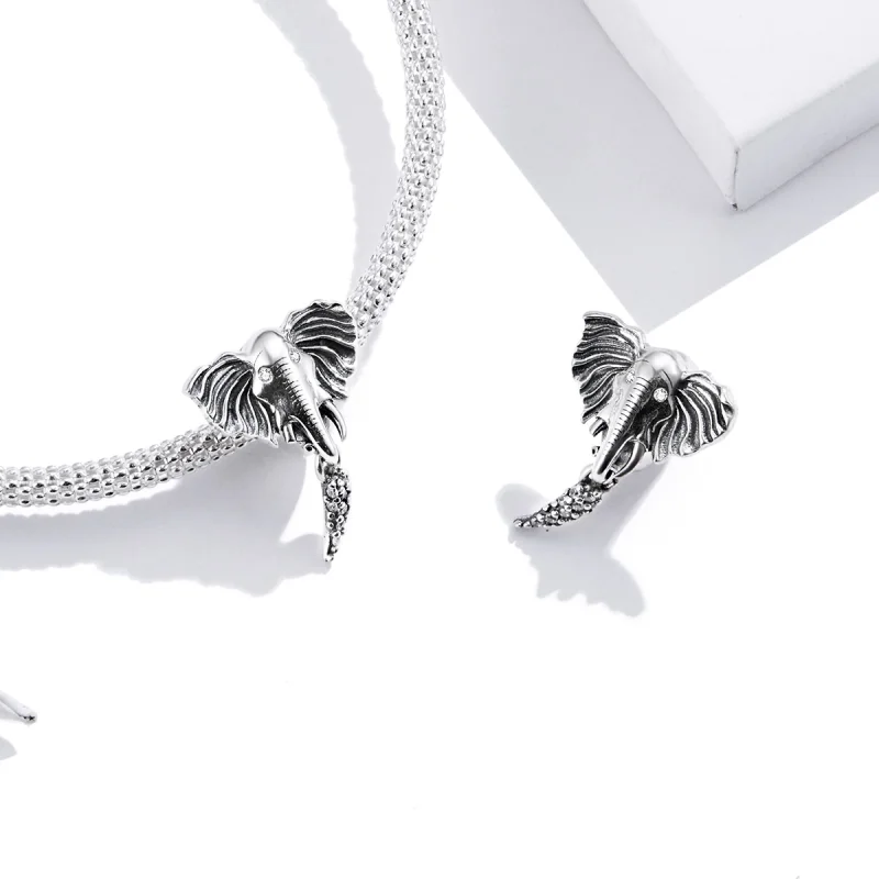(Bild für) Charm „Elefant mit fehlenden Zähnen“ im Pandora-Stil - SCC1583 - Ansicht 3