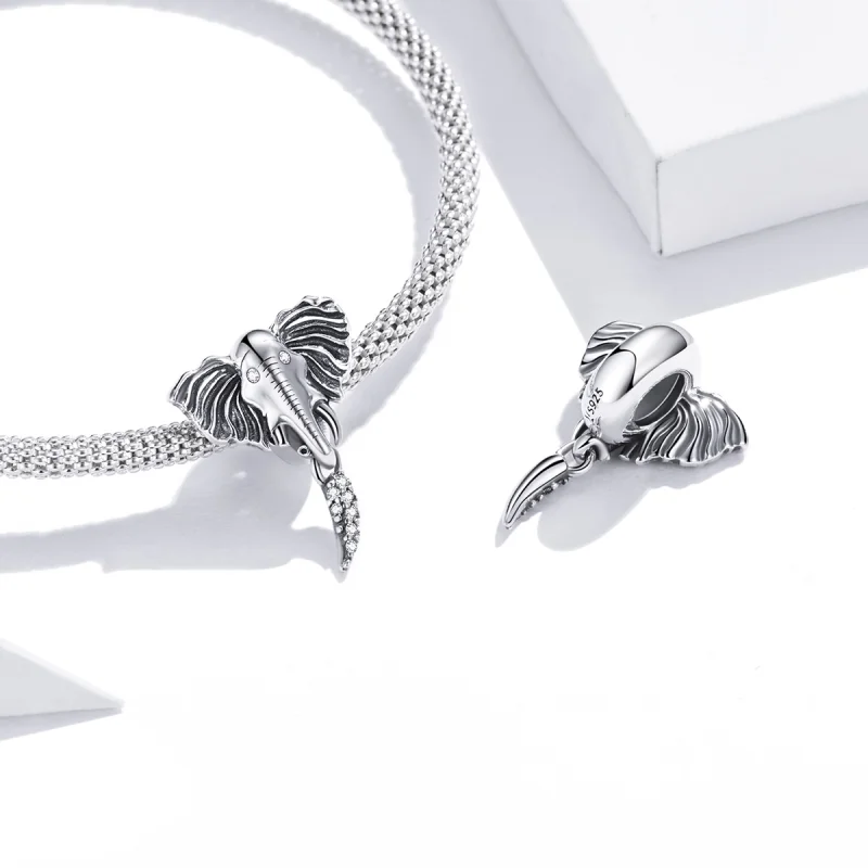 (Bild für) Charm „Elefant mit fehlenden Zähnen“ im Pandora-Stil - SCC1583 - Ansicht 5