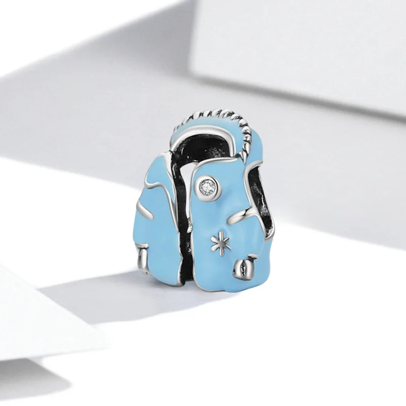 (Bild für) Charm für himmelblaue Daunenjacke im Pandora-Stil - SCC1999 - Ansicht 2