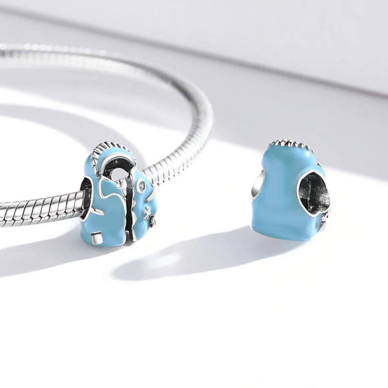 (Bild für) Charm für himmelblaue Daunenjacke im Pandora-Stil - SCC1999 - Ansicht 4