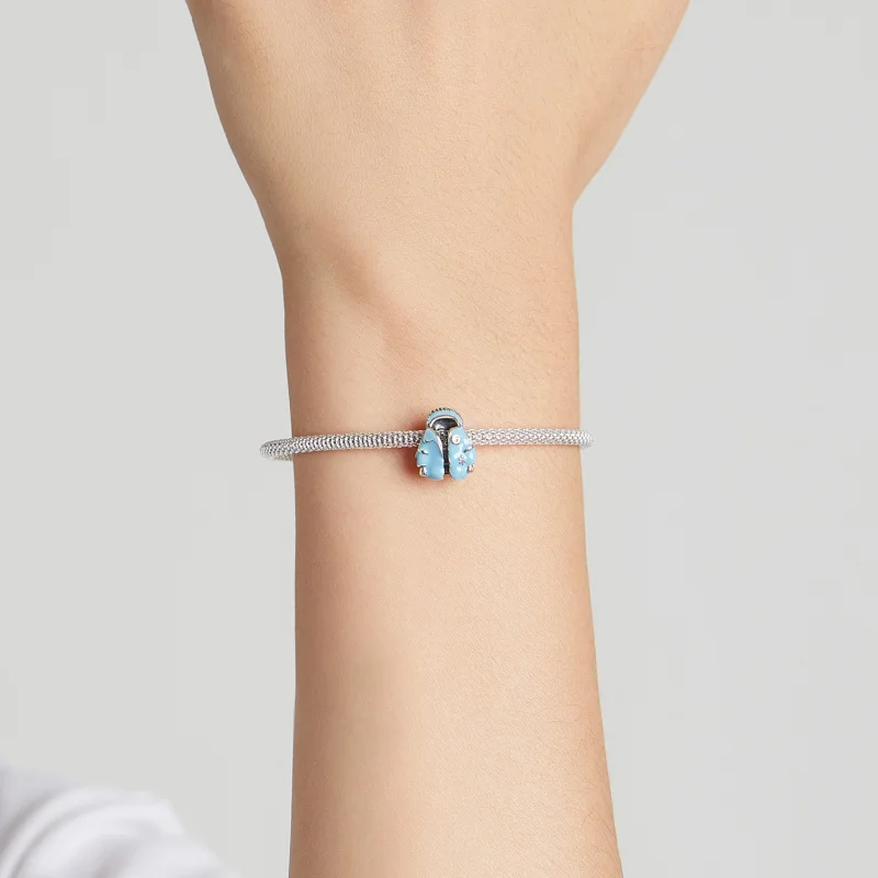 (Bild für) Charm für himmelblaue Daunenjacke im Pandora-Stil - SCC1999 - Ansicht 5