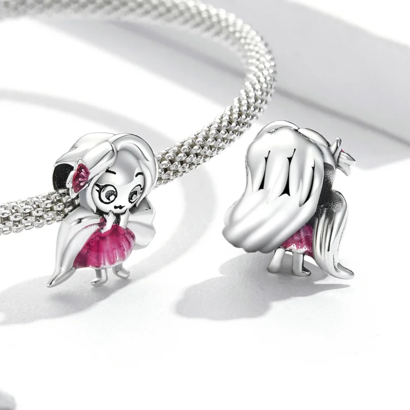 (Bild für) Charm für Mädchen mit langen Haaren im Pandora-Stil - SCC2172 - Ansicht 4