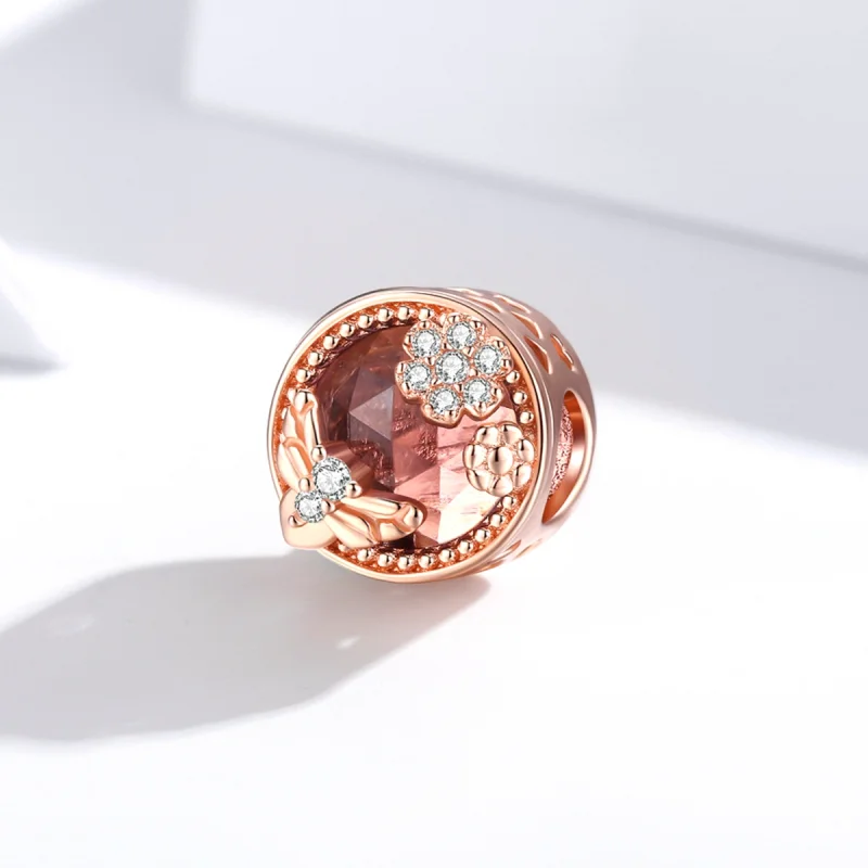 (Bild für) Charm „Geheimer Garten“ im Pandora-Stil aus Roségold - BSC389 - Ansicht 2
