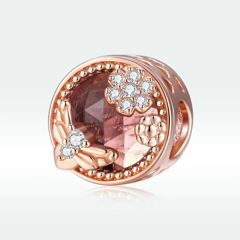 (Bild für) Charm „Geheimer Garten“ im Pandora-Stil aus Roségold - BSC389 - Ansicht 5