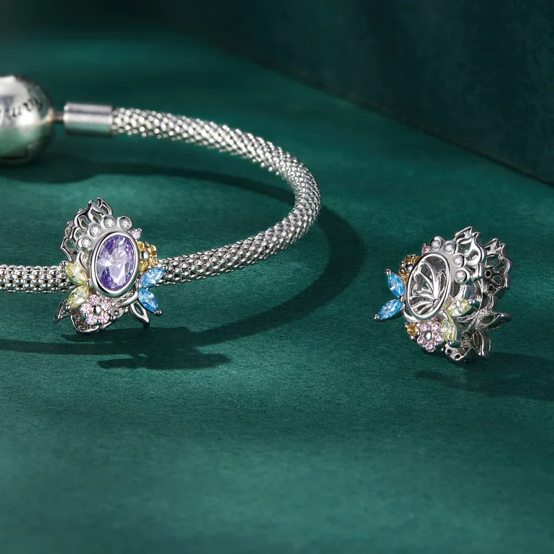 (Bild für) Charm „Geheimer Garten“ im Pandora-Stil - BSC635 - Ansicht 5