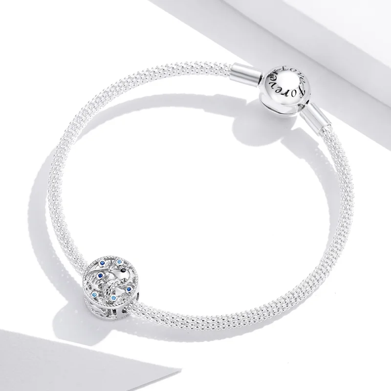 (Bild für) Charm „Gemütliches Seepferdchen“ im Pandora-Stil aus Silber - BSC266 - Ansicht 3