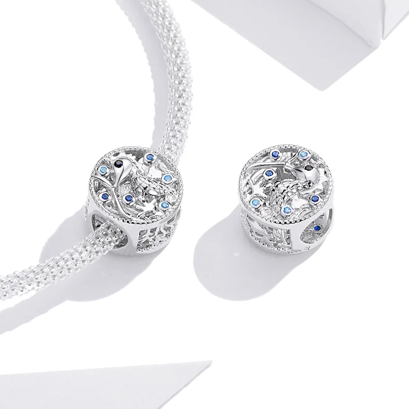 (Bild für) Charm „Gemütliches Seepferdchen“ im Pandora-Stil aus Silber - BSC266 - Ansicht 4