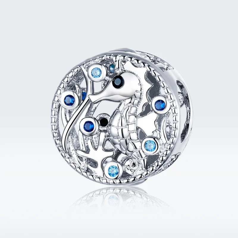 (Bild für) Charm „Gemütliches Seepferdchen“ im Pandora-Stil aus Silber - BSC266 - Ansicht 5