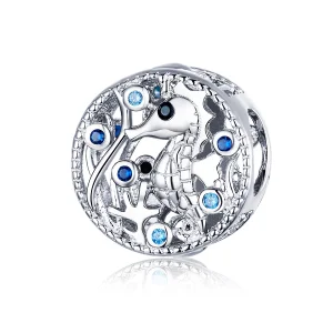 (Bild für) Charm „Gemütliches Seepferdchen“ im Pandora-Stil aus Silber - BSC266