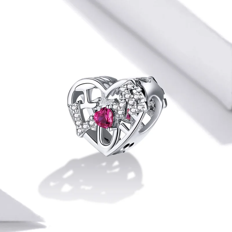 (Bild für) Charm „Glanz-Liebe“ im Pandora-Stil - BSC479 - Ansicht 2