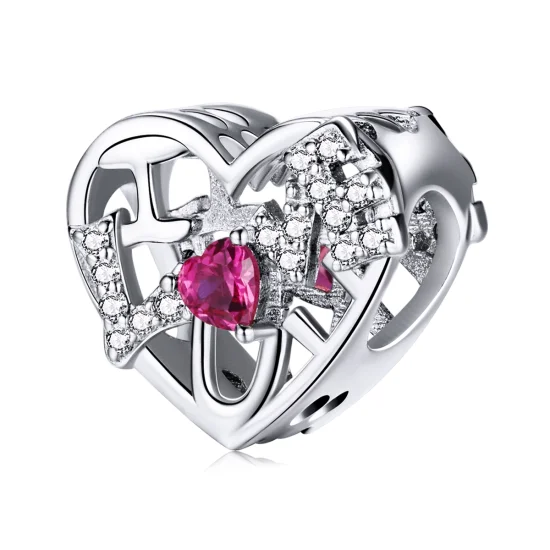 (Bild für) Charm „Glanz-Liebe“ im Pandora-Stil - BSC479