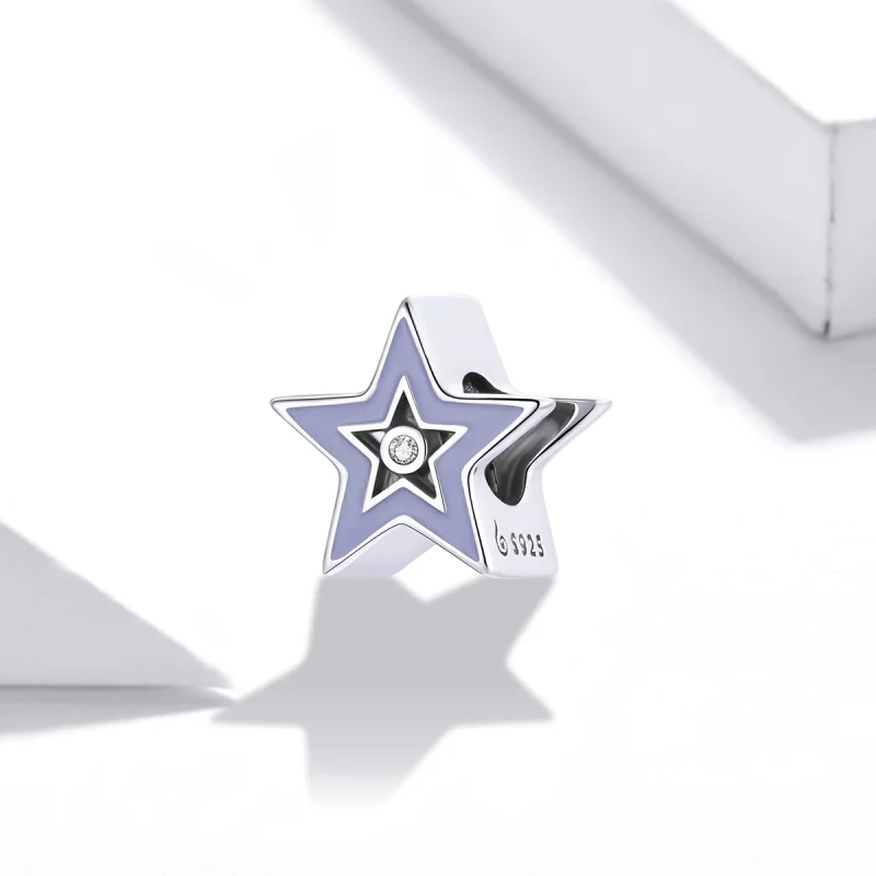 (Bild für) Charm „Glanzstern“ im Pandora-Stil - BSC459 - Ansicht 2