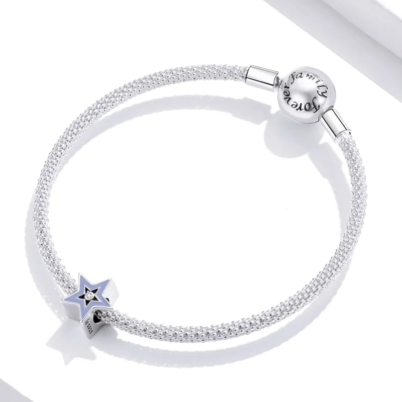 (Bild für) Charm „Glanzstern“ im Pandora-Stil - BSC459 - Ansicht 3