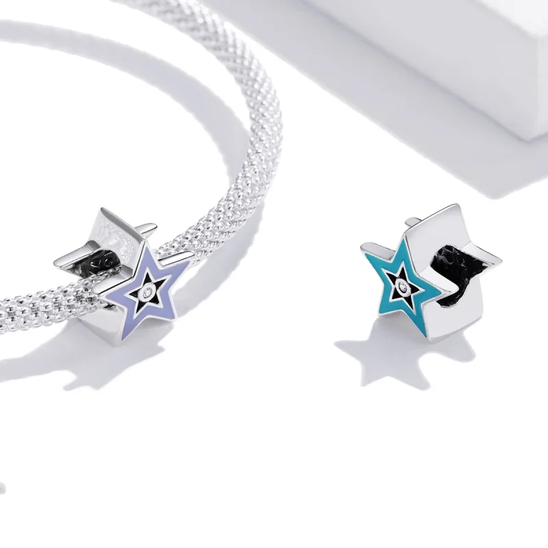 (Bild für) Charm „Glanzstern“ im Pandora-Stil - BSC459 - Ansicht 4