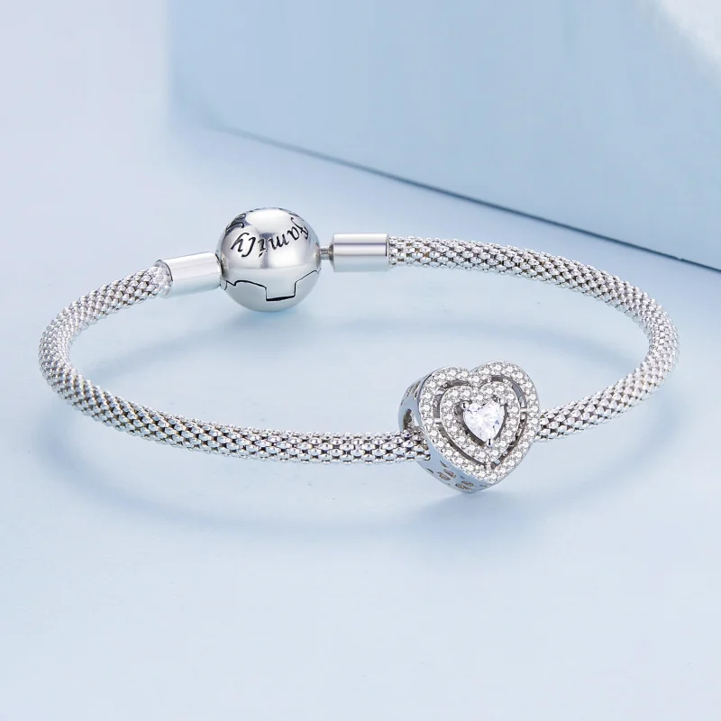 (Bild für) Charm „Glänzendes Herz“ im Pandora-Stil - BSC662 - Ansicht 4
