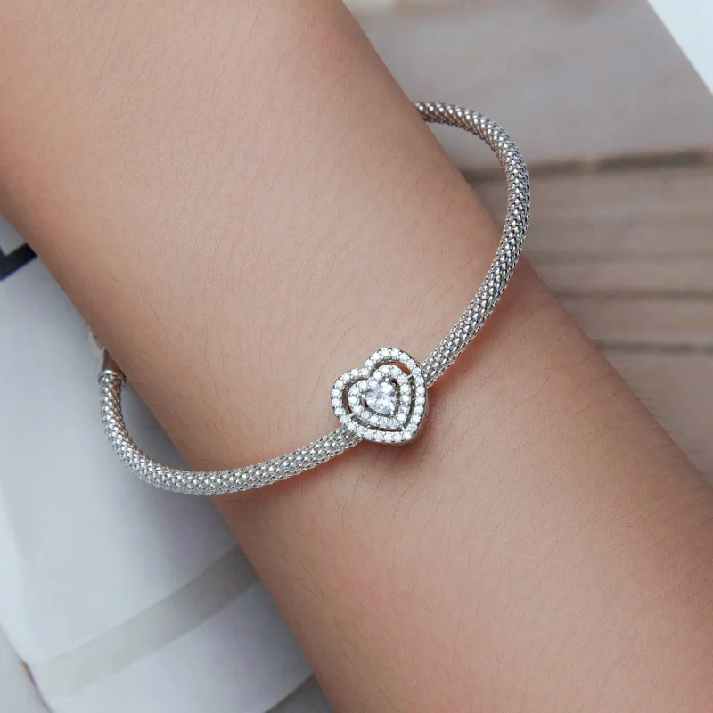 (Bild für) Charm „Glänzendes Herz“ im Pandora-Stil - BSC662 - Ansicht 6