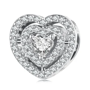 (Bild für) Charm „Glänzendes Herz“ im Pandora-Stil - BSC662