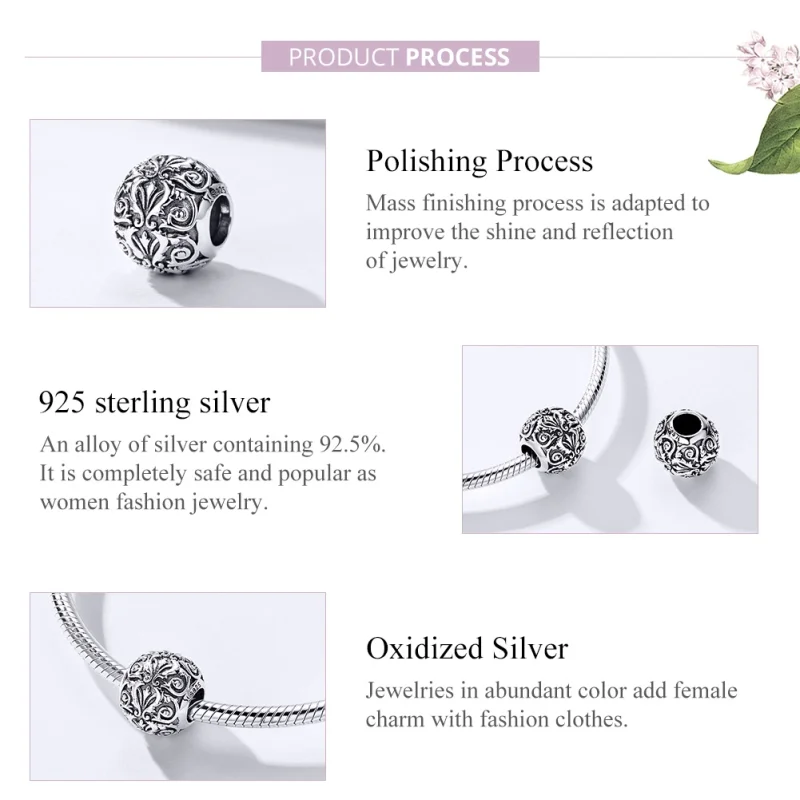 (Bild für) Charm im Pandora-Stil, Silber, königlicher Hofstil - SCC1179 - Ansicht 4