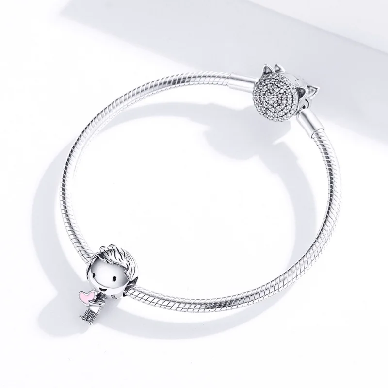 (Bild für) Charm „Its A Boy“ aus Silber im Pandora-Stil - SCC1334 - Ansicht 3