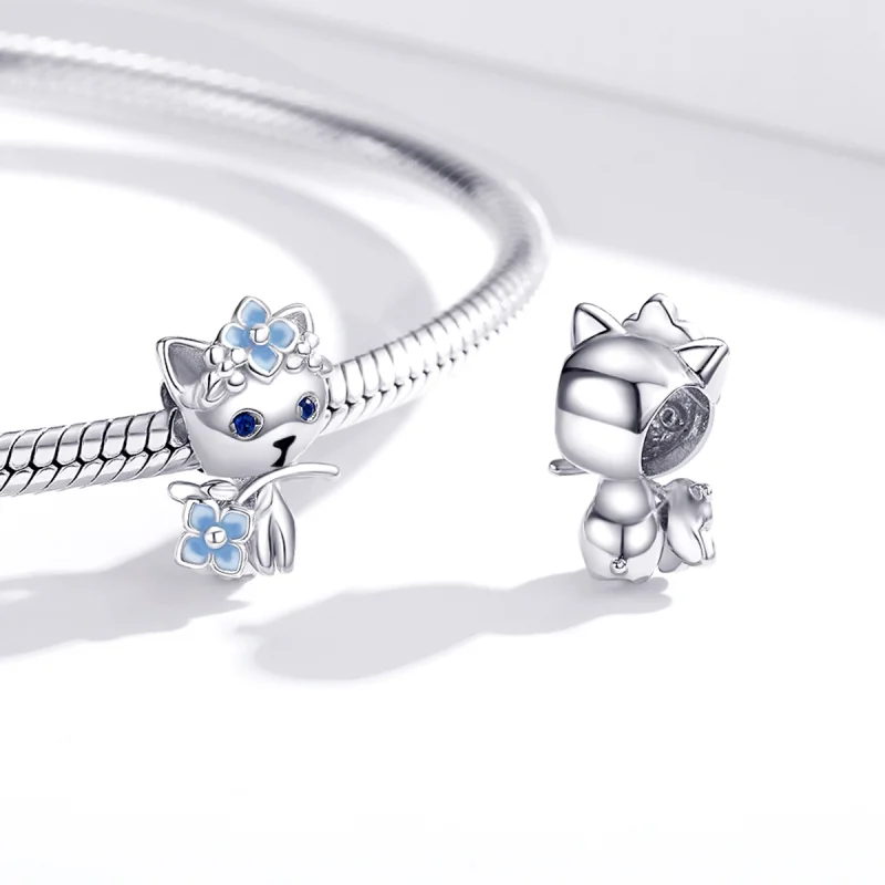 (Bild für) Charm „Katzenelfe“ im Pandora-Stil - BSC394 - Ansicht 4