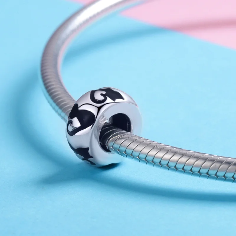 (Bild für) Charm „Katzensilhouette“ im Pandora-Stil - SCC825 - Ansicht 3