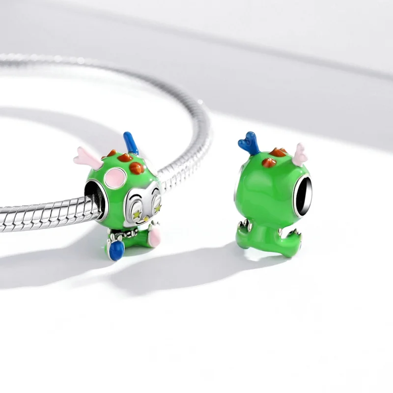 (Bild für) Charm „Kleine Drachenpuppe“ im Pandora-Stil - SCC1943 - Ansicht 3
