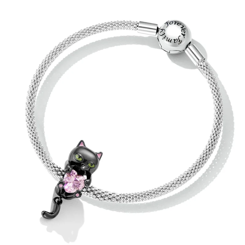 (Bild für) Charm „Kleine schwarze Katze“ im Pandora-Stil - SCC2329 - Ansicht 5
