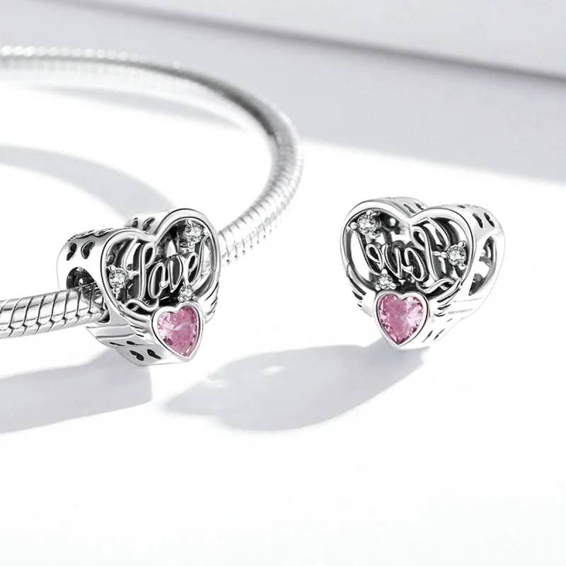 (Bild für) Charm „Liebesflügel“ im Pandora-Stil - BSC528 - Ansicht 4