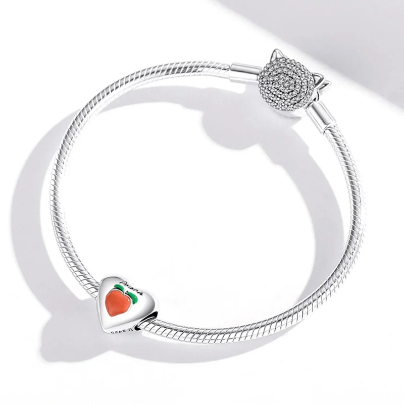 (Bild für) Charm „Liebespfirsich“ im Pandora-Stil - SCC1951 - Ansicht 4