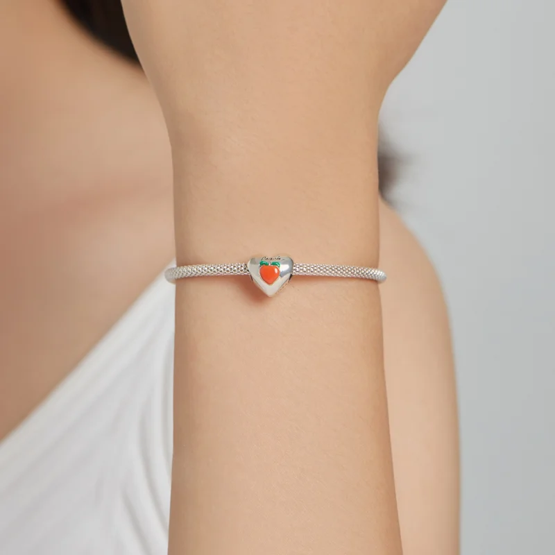 (Bild für) Charm „Liebespfirsich“ im Pandora-Stil - SCC1951 - Ansicht 5