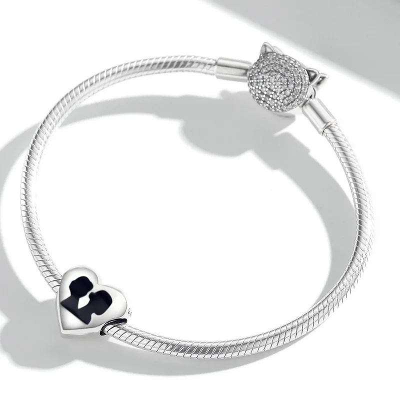 (Bild für) Charm „Liebessilhouette“ im Pandora-Stil - BSC549 - Ansicht 3