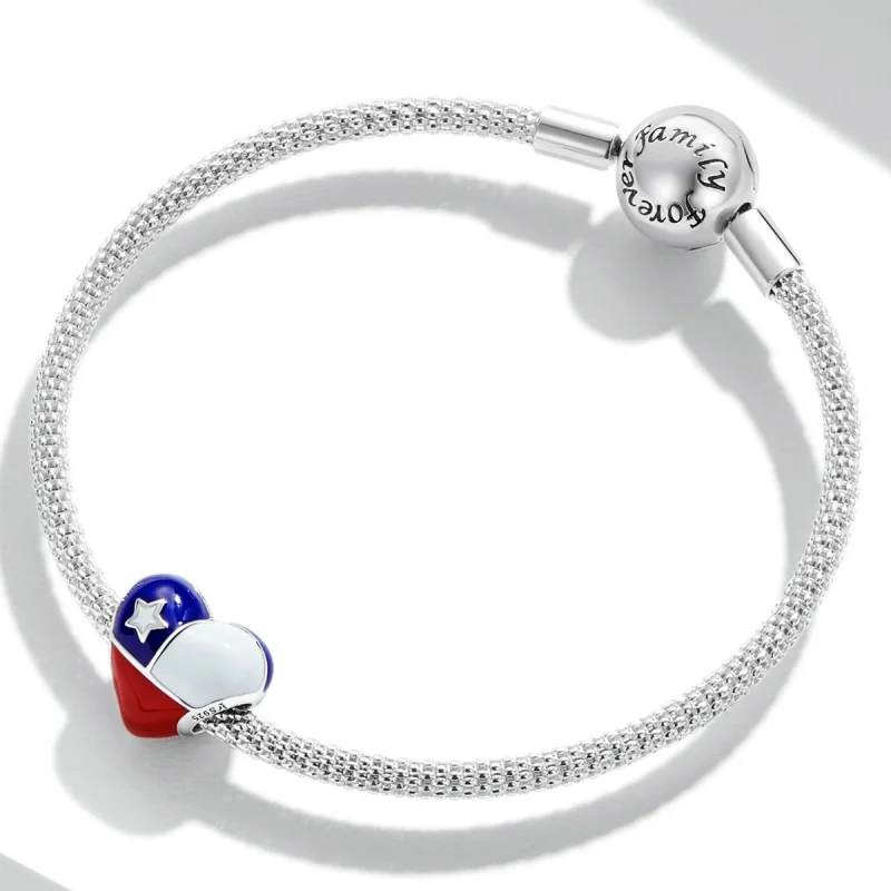 (Bild für) Charm „Love Chile Flag“ im Pandora-Stil - SCC2110 - Ansicht 3