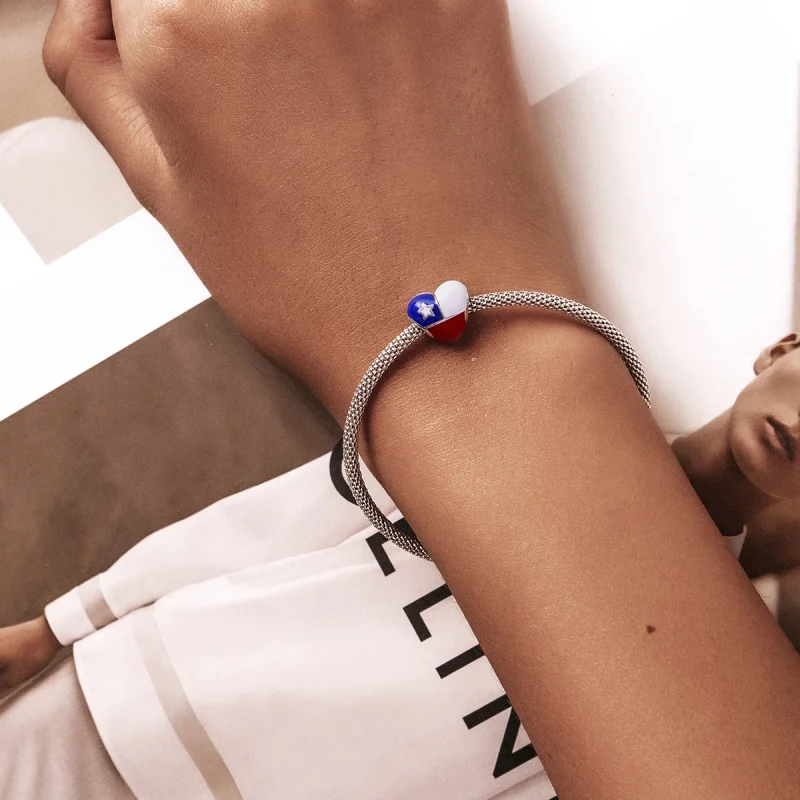 (Bild für) Charm „Love Chile Flag“ im Pandora-Stil - SCC2110 - Ansicht 6