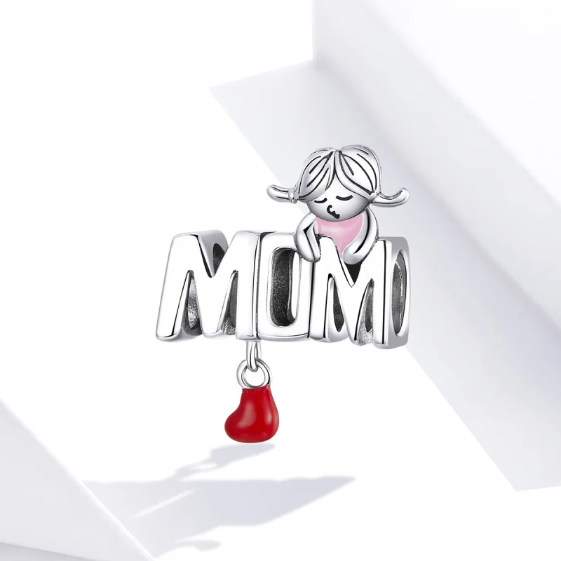 (Bild für) Charm „Love Mom“ aus Silber im Pandora-Stil - SCC1461 - Ansicht 4